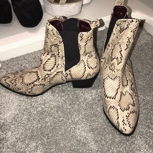 LF snake skin booties
